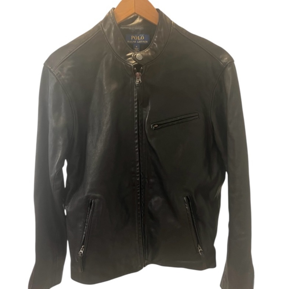 Polo Ralph Lauren Men's Black Leather The Brooklands Jacket. - Picture 2 of 5